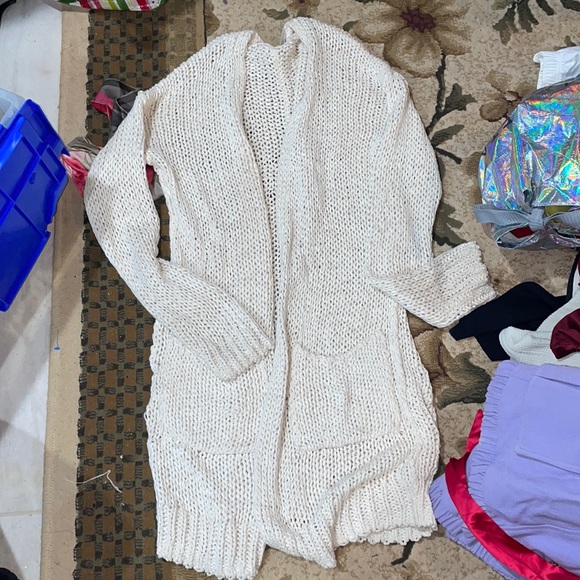 Free People Cream Open Knit Cardigan - Picture 5 of 10